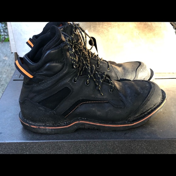 WORX Steel Toes Men\'s Black Leather Work Boots main image 4
